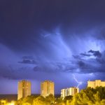 tormenta eléctrica sobre Campoamor