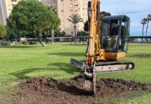 El Ayuntamiento inicia la remodelacion de las tuberías de riego en los jardines de Campoamor