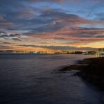 Atardecer playa campoamor desde paseo Aguamarina