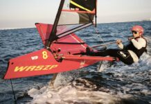 Escapada desde Campoamor: los «barcos voladores» llegan al Mar Menor con el Campeonato de Europa WASZP